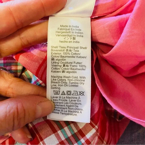 JCREW NWT Pink Plaid Ruffle Mini Skirt Cotton Lined Comfy Pull-on Valentines - Picture 7 of 8